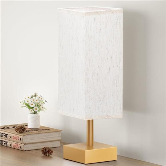 New Gold Small Table Lamp - Bedside Lamp for Bedroom, Minimalist - Picture 1 of 6